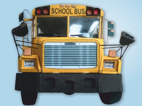 Papírový model - americký školní autobus — foto 4