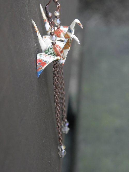 Nežný letec - origami náušnice — foto 2