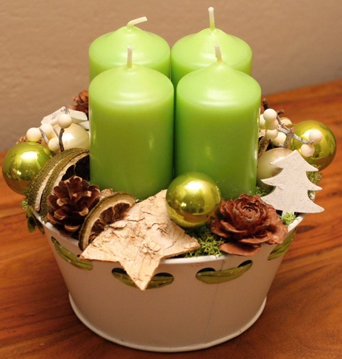 Limetkový adventní svícen II. — foto 2