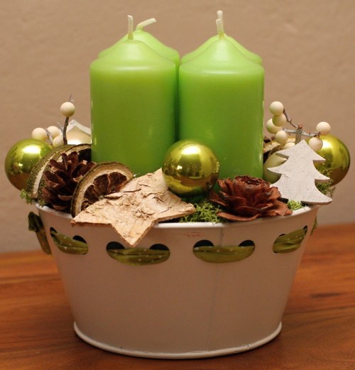 Limetkový adventní svícen II. — foto 3
