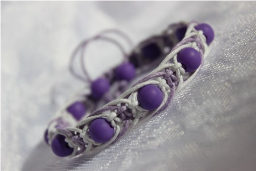 La Lila.. Náramek macramé/shamballa — foto 3