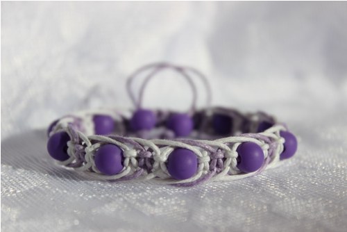 La Lila.. Náramek macramé/shamballa — foto 2