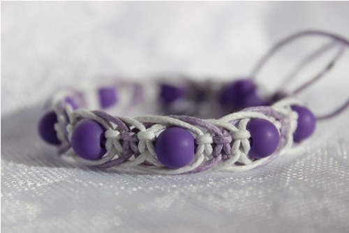 La Lila.. Náramek macramé/shamballa — foto 4