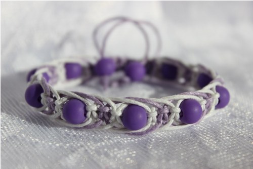 La Lila.. Náramek macramé/shamballa — foto 5