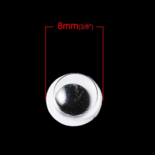 Nalepovací oči - černé 8 mm — foto 3