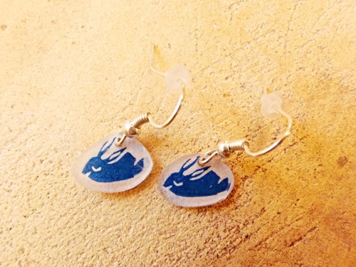 Little blue rabbits - náušnice — foto 4