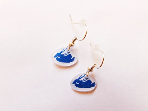Little blue rabbits - náušnice — foto 5