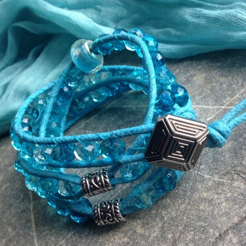 Wrap náramek blankytný — foto 2