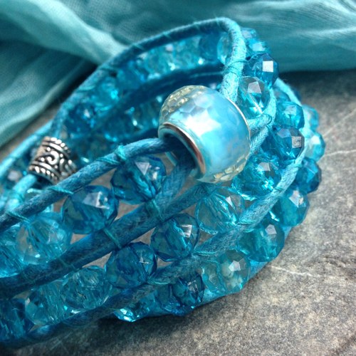 Wrap náramek blankytný — foto 4