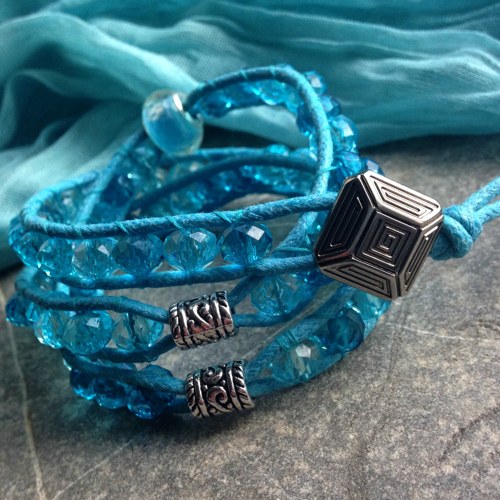 Wrap náramek blankytný — foto 5