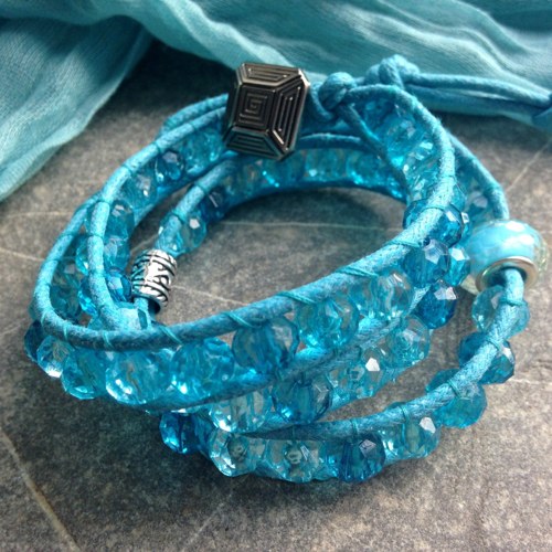 Wrap náramek blankytný — foto 6