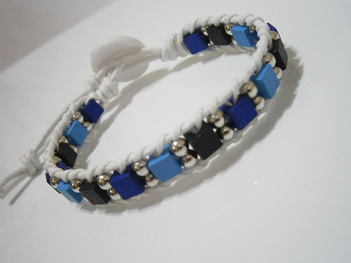Modro-bílý náramek (Wrap Bracelet) — foto 3