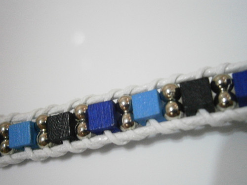 Modro-bílý náramek (Wrap Bracelet) — foto 5