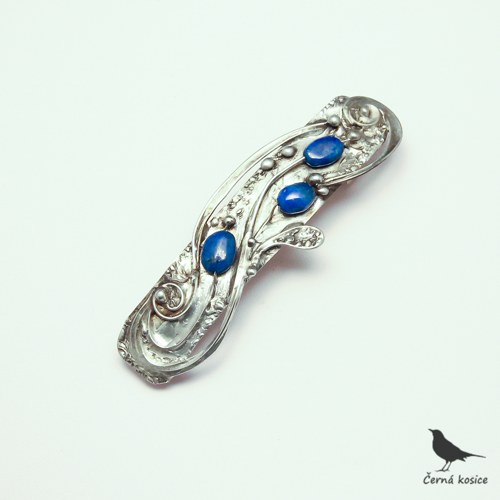 Modropoupě (Lapis lazuli)-spona do vlasů — foto 2