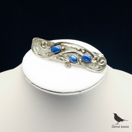 Modropoupě (Lapis lazuli)-spona do vlasů — foto 4