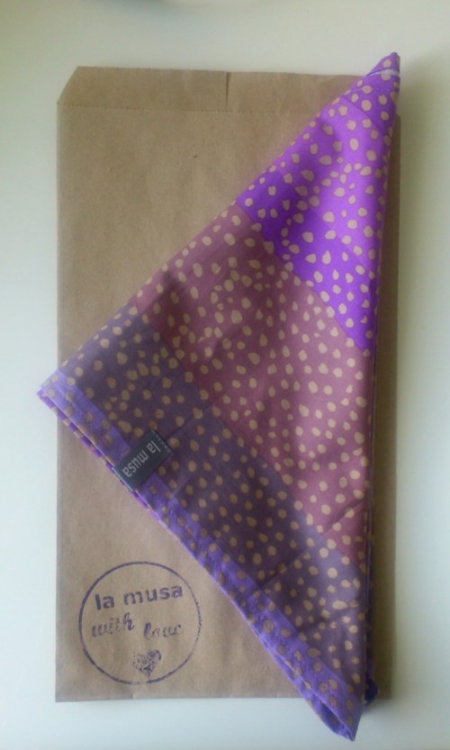Bavlněný šátek - trojcípý "Violeta" — foto 2
