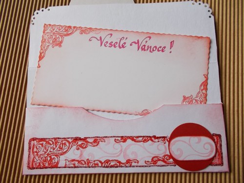 Vánoční obálka na peníze (uvnitř s přáním) — foto 2