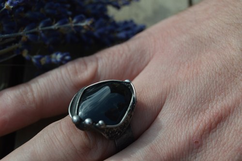 Obsidinánový prstýnek — foto 3