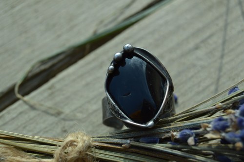 Obsidinánový prstýnek — foto 4