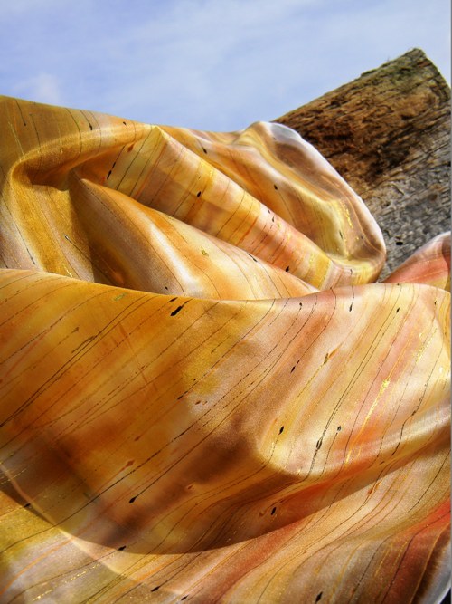 Barevný déšť /hedvábná šála 35x130cm/ — foto 4