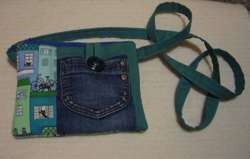 Crazy patchwork - džínová taštička — foto 3