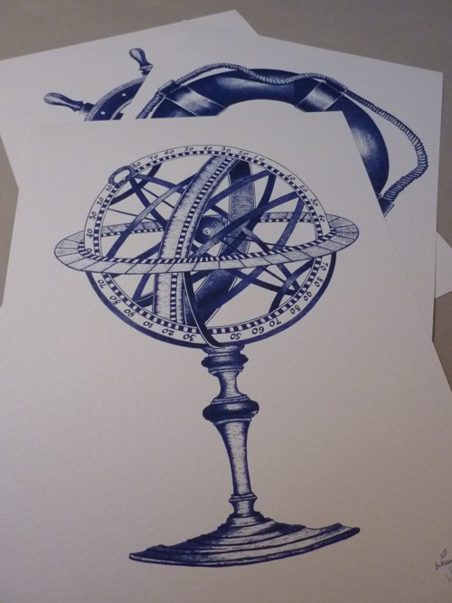 Globus - autorská ilustrace A4 — foto 2