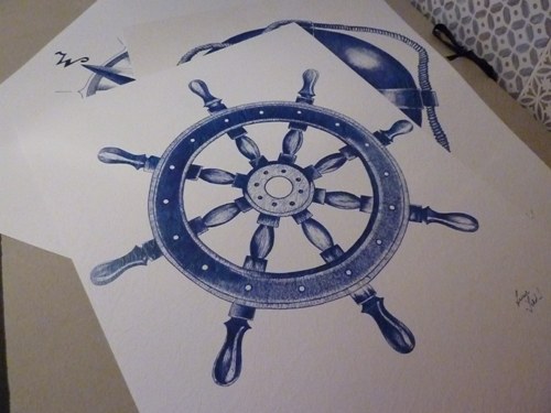 Kormidlo - autorská ilustrace A4 — foto 3