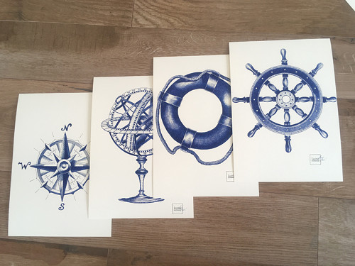 Plakát - Globus - autorská ilustrace A3 — foto 2