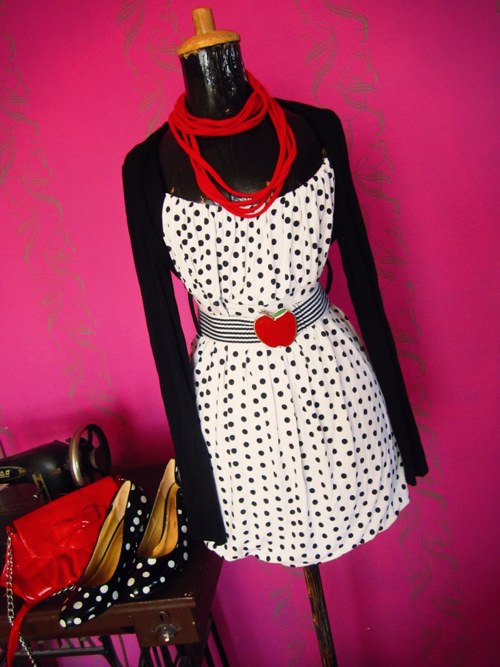 Šatečky-tunika black&white dots — foto 2