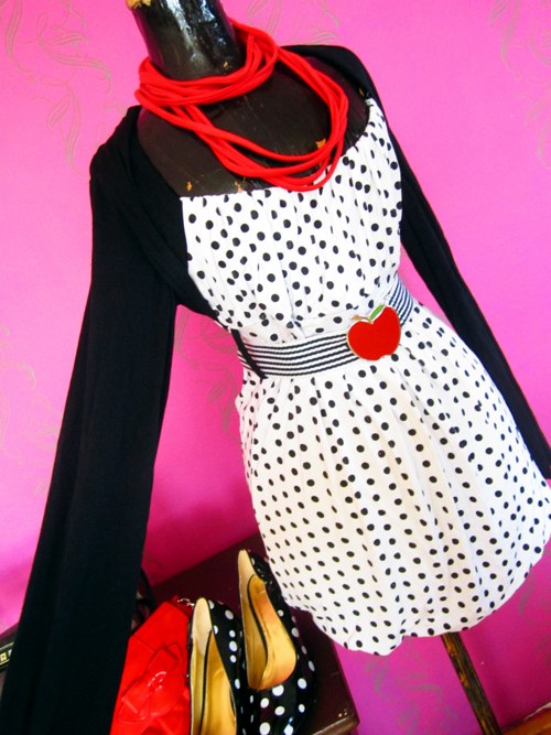Šatečky-tunika black&white dots — foto 3