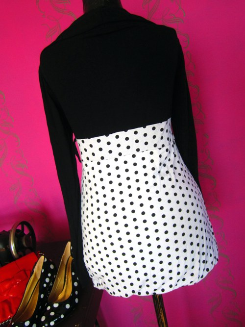 Šatečky-tunika black&white dots — foto 5