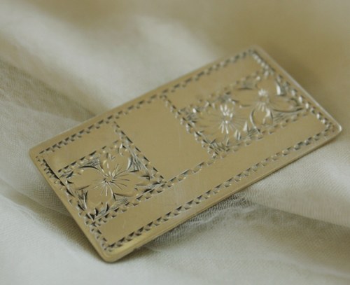 Podlouhlá Ag brož - bez monogramu — foto 3