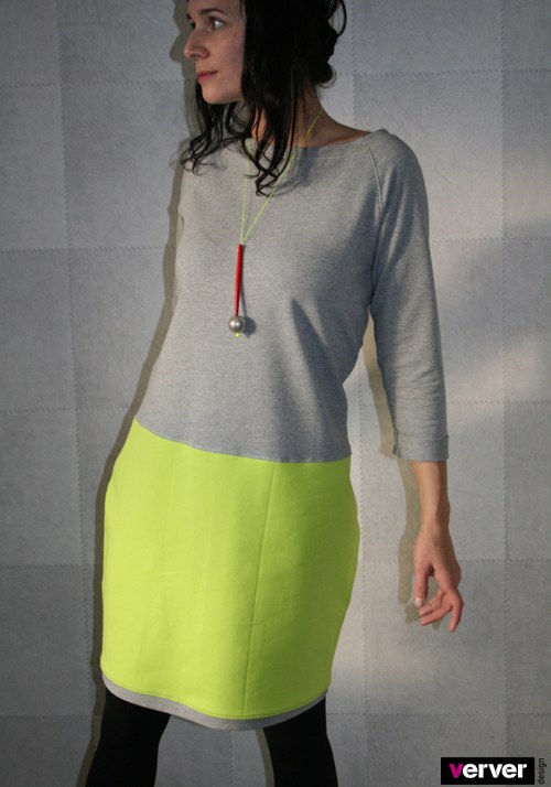 Šaty "šedé-neon" (S) — foto 2