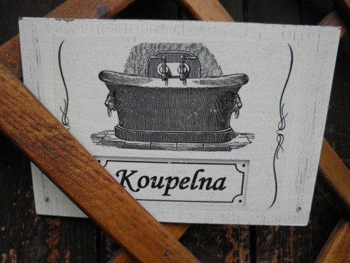 Vintage cedulka "Koupelna " — foto 2