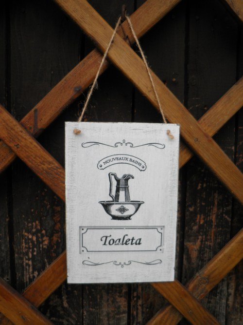 Vintage cedulka "Toaleta" — foto 2