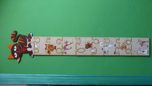 Dětský dřevěný metr - puzzle KOČKA — foto 5