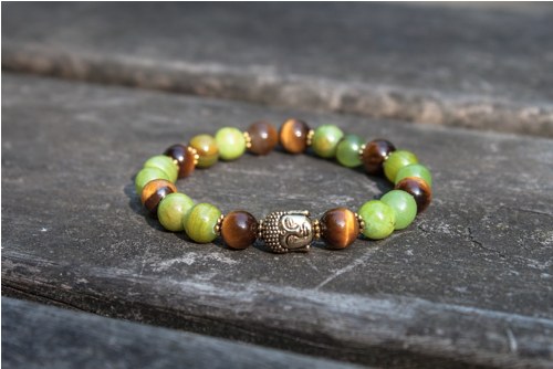 Buddha náramek - nefrit a tygří oko — foto 4