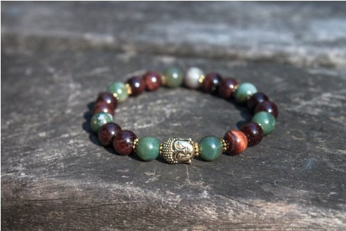 Buddha náramek - býčí oko a achát — foto 4
