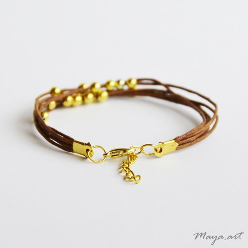 Hnědý náramek "SIMPLE BRACELET" — foto 2