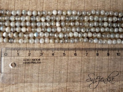 Labradorit kulička 4 mm, 4 ks — foto 3