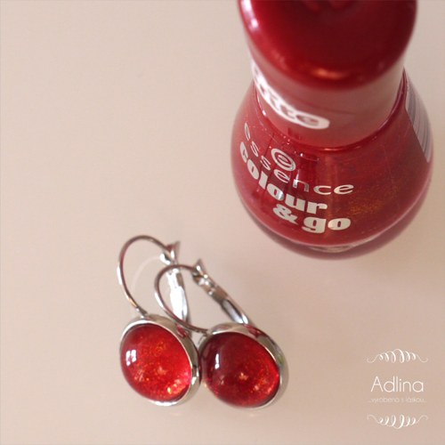 Náušnice..."get ready!"...red sparkle — foto 2