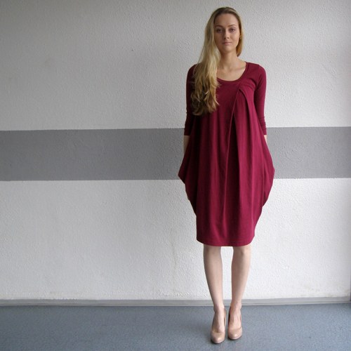 Šaty WIDE vínové — foto 3