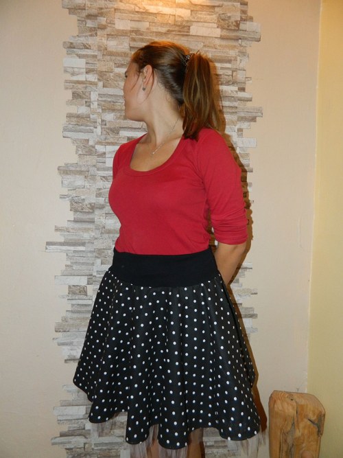 Sukně kolová "Retro puntík" — foto 3