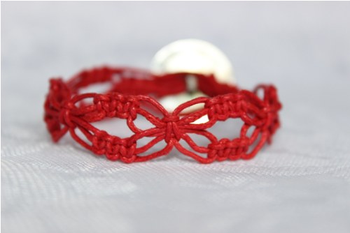 Motýlí.. Náramek macramé/shamballa — foto 4