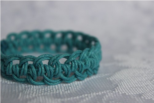 Tyrkysáček.. Náramek macramé/shamballa — foto 2