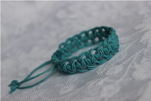 Tyrkysáček.. Náramek macramé/shamballa — foto 3