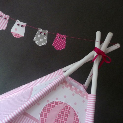 Teepee Sovičky 1 (stan,tyče,deka,králíci,girlanda) — foto 2