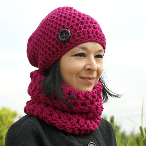 Magenta (set čiapkošálový) — foto 2