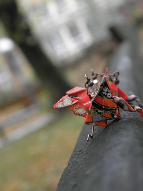 Dračí svět - origami náušnice — foto 2