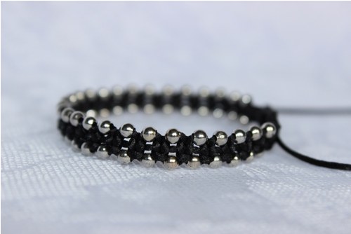 Náramek macramé/shamballa — foto 3